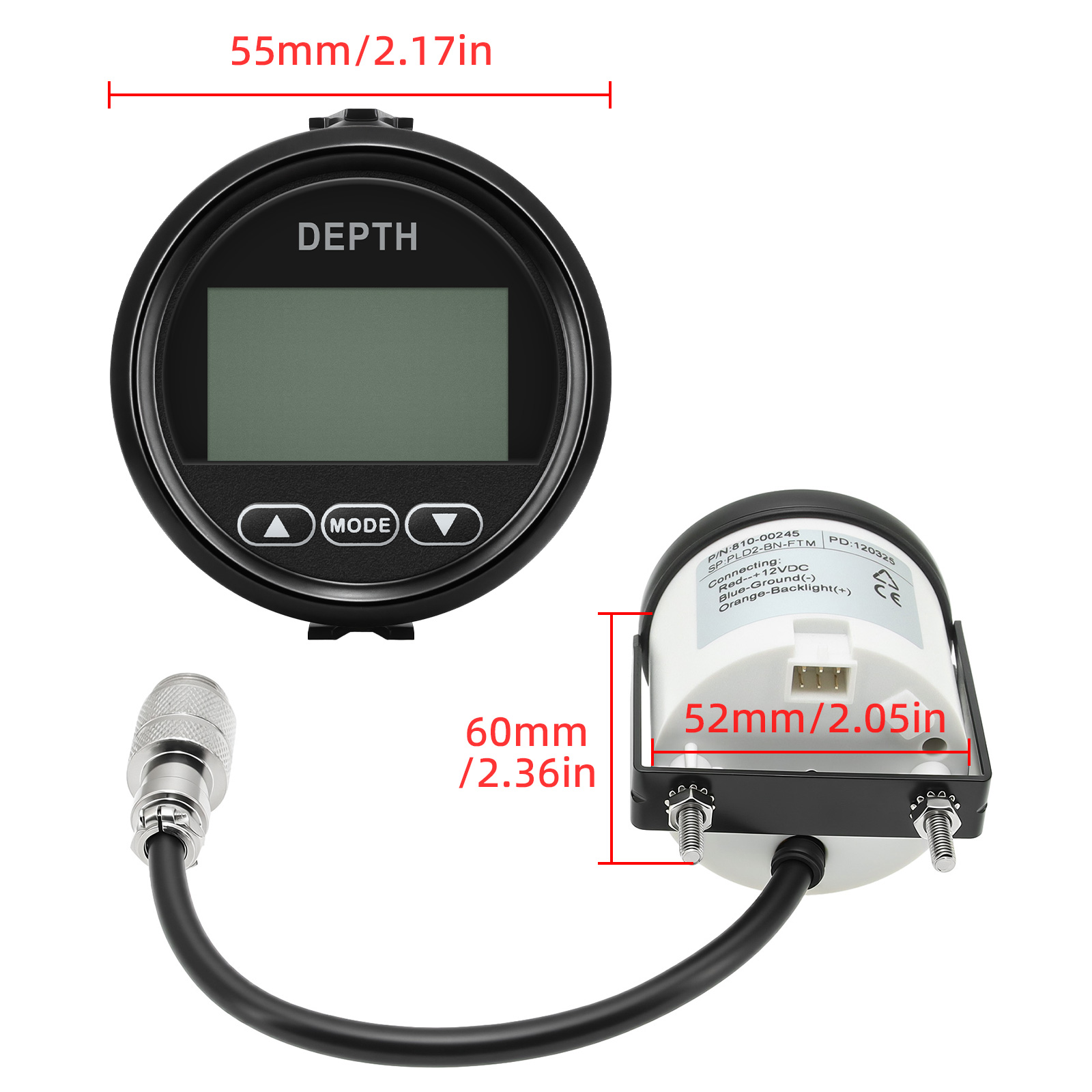 New Depth Detector 52mm/2in Ma - Fishing Gps ulasan dan harga